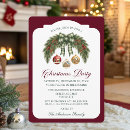 Search for gathering christmas invitations Holly and berries