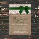Search for green thanksgiving invitations Rustic