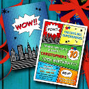 Recherche de comic book superhero invitations Rétro