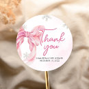Search for pink snowflake baby shower stickers Coquette
