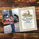 Search for vintage train birthday invitations Locomotive