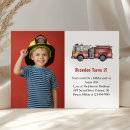 Search for boy 2nd birthday invitations Firefighter