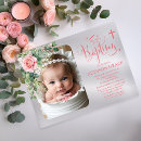 Search for simple christening invitations Baby girl baptism