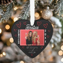 Search for red heart ornaments Chic
