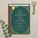Search for vintage book wedding invitations Green