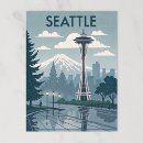 Search for washington cityscape postcards Space needle