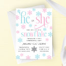 Search for winter wonderland gender reveal invitations Pink and blue