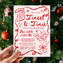 Search for tinsel invitations Festive