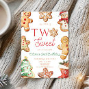 Search for gingerbread birthday invitations Two sweet