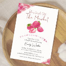 Search for strawberry bridal invitations Rustic