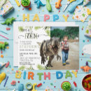 Recherche de de t rex anniversaire invitations Trois
