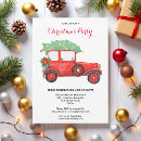 Search for truck christmas invitations Red