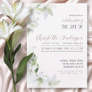 Search for white lily funeral invitations In loving memory