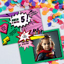Search for girl superhero birthday invitations Modern
