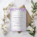 Search for purple glitter birthday invitations Silver