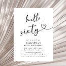 Search for sixty birthday invitations Black and white