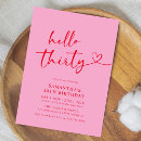 Search for hello thirty invitations Minimal