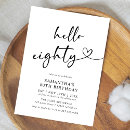 Search for minimalist 80th birthday invitations Adult birthday party