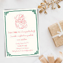 Search for funny retro christmas invitations Red and green
