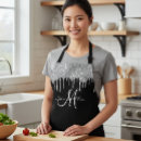 Search for silver glitter aprons Drips