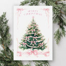 Search for pink and green christmas cards Watercolor