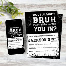 Search for double digits birthday invitations Modern