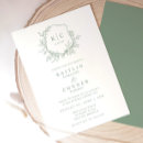 Search for crest wedding invitations Sage green