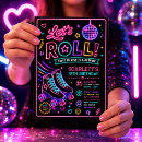 Search for glow skate party invitations Girl