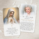 Search for catholic memorial prayer cards Virgin mary