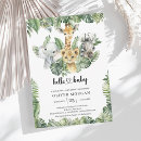 Recherche de tropical baby shower invitations Animaux de safari mignons