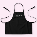 Search for simple design aprons Black and white
