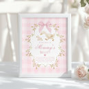 Search for pink gingham posters Baby shower