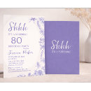 Search for elegant 80th birthday invitations Shhh its a surprise