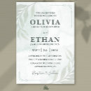 Search for eucalyptus foliage wedding invitations Simple elegant calligraphy script