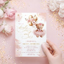 Search for pink teddy bear baby shower invitations Floral