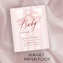 Search for bow baby girl shower invitations Modern