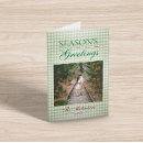 Search for warm cozy christmas cards Gingham