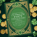 Search for st patricks day party invitations Green and gold