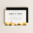 Search for boy construction birthday invitations Dump truck