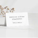 Search for unique place cards Black and white