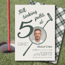 Search for golf 50th birthday invitations Green