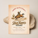 Search for horse 1st birthday invitations Cowboy and horse