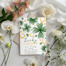 Search for clover 5x7 invitations Lucky charm