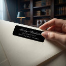 Search for black tie return address labels Black and white