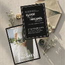 Search for black tie formal wedding invitations Script calligraphy
