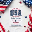 Recherche de les etats unis invitations Rouge blanc et bleu