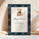 Search for blue plaid invitations We can bearly wait