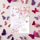 Search for pink butterfly baby shower invitations Little wildflower