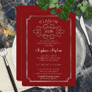 Search for red and silver graduation invitations College