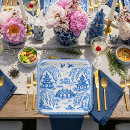 Search for blue and white china paper plates Floral